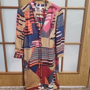 Diane Von Furstenberg Freya Geometric Pattern Multi Color Silk Dress Size 0